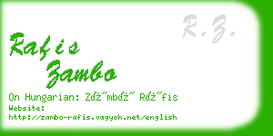 rafis zambo business card